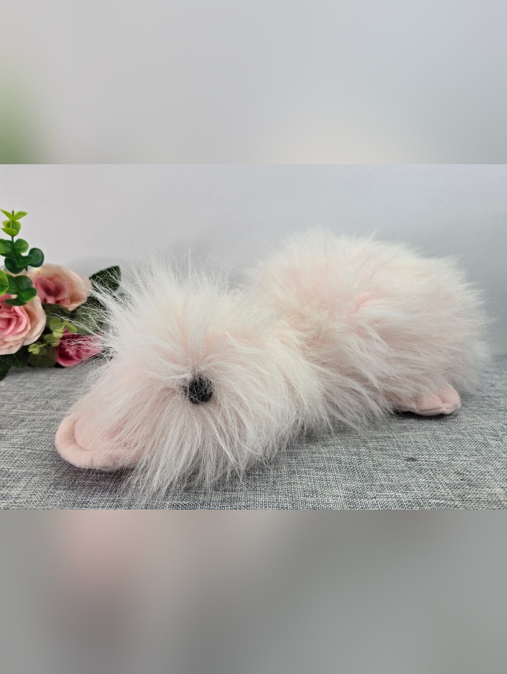 Vtg 1988 Ganz Heritage Collection Pink White Googles Platypus Plush Shaggy‎ Rare